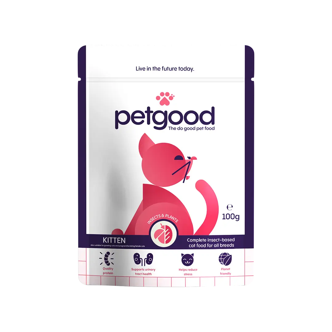 Insect-based dry kitten food - 100g